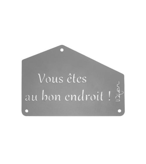 Plaque entrée de maison personnalisée en métal - IDfer