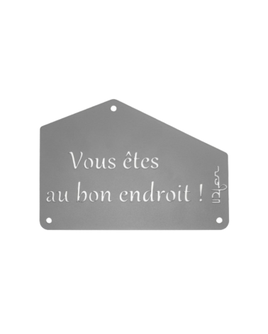 Plaque entrée de maison personnalisée en métal - IDfer