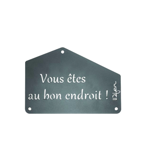 Plaque entrée de maison personnalisée en métal - IDfer