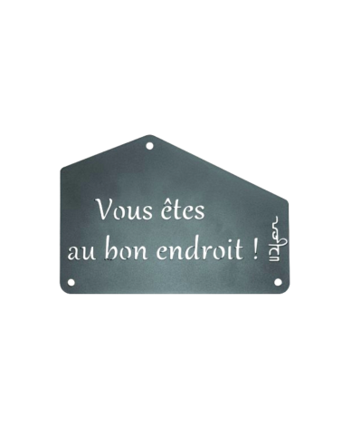 Plaque entrée de maison personnalisée en métal - IDfer
