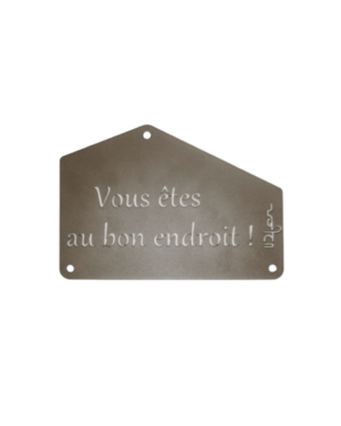 Plaque entrée de maison personnalisée en métal - IDfer