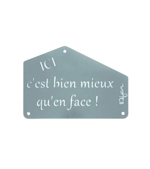 Plaque entrée de maison personnalisée en métal - IDfer