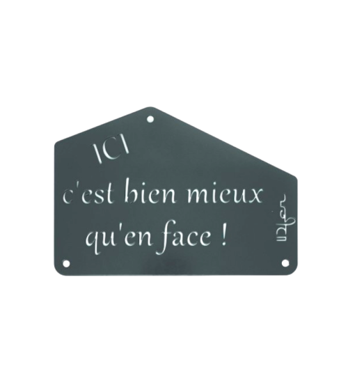 Plaque entrée de maison personnalisée en métal - IDfer
