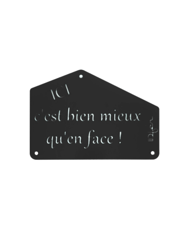 Plaque entrée de maison personnalisée en métal - IDfer