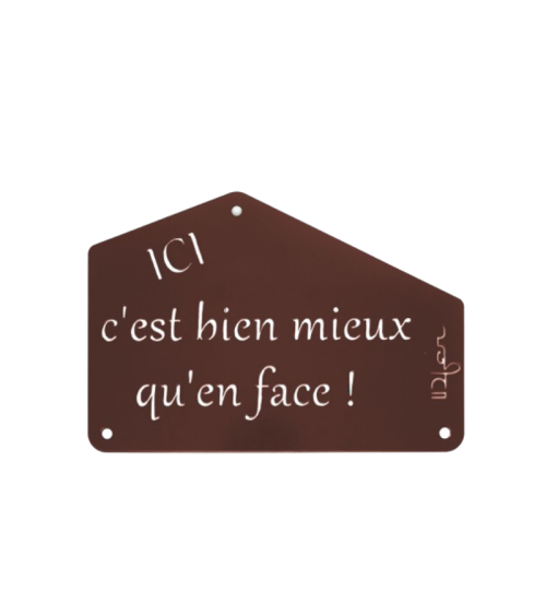 Plaque entrée de maison personnalisée en métal - IDfer