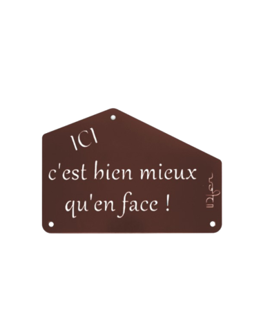 Plaque entrée de maison personnalisée en métal - IDfer