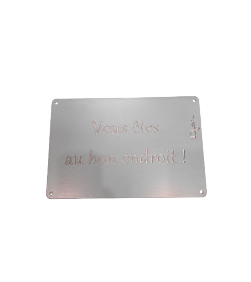 Plaque entrée de maison personnalisée en métal - IDfer