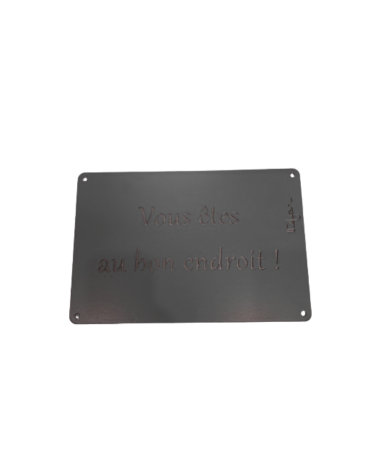 Plaque entrée de maison personnalisée en métal - IDfer