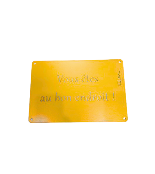 Plaque entrée de maison personnalisée en métal - IDfer
