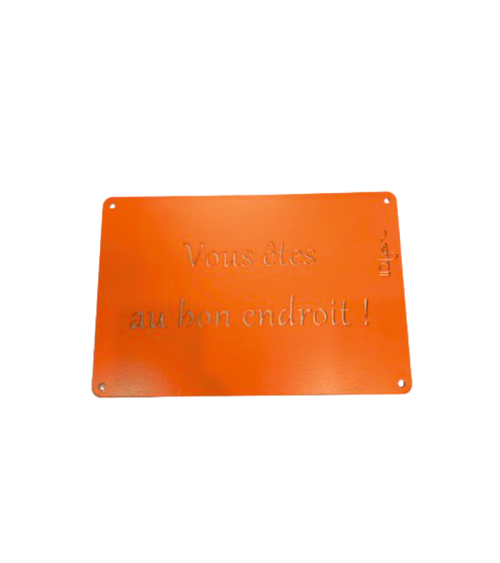 Plaque entrée de maison personnalisée en métal - IDfer