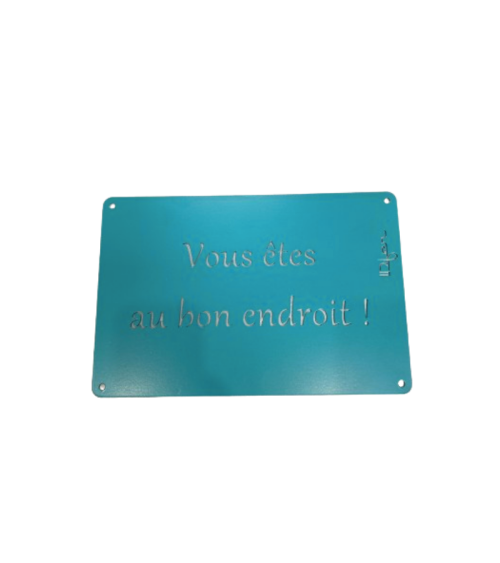 Plaque entrée de maison personnalisée en métal - IDfer