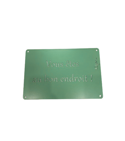 Plaque entrée de maison personnalisée en métal - IDfer