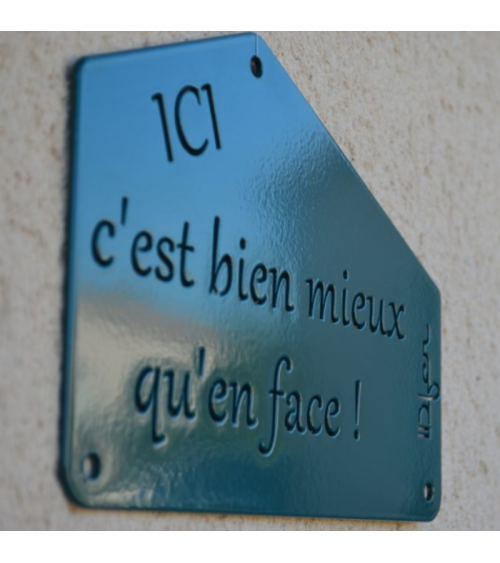 Plaque entrée de maison personnalisée en métal - IDfer