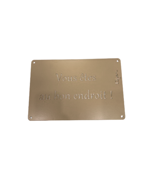 Plaque entrée de maison personnalisée en métal - IDfer