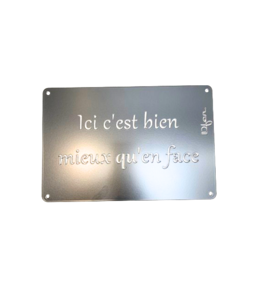 Plaque entrée de maison personnalisée en métal - IDfer
