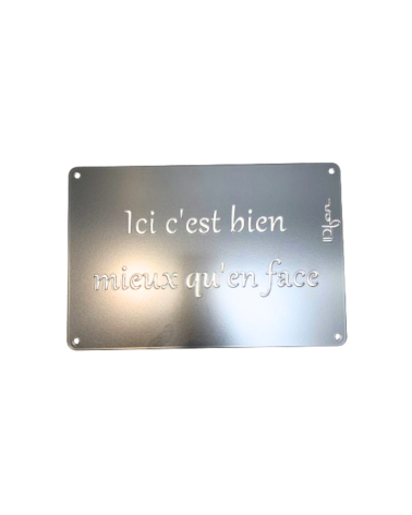 Plaque entrée de maison personnalisée en métal - IDfer