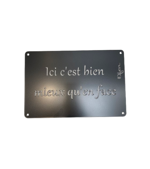 Plaque entrée de maison personnalisée en métal - IDfer