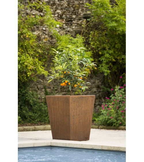 Jardinière Steel H'6 Carré Corten