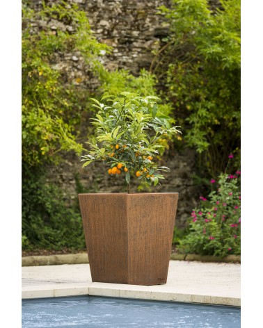 Jardinière Steel H'6 Carré Corten
