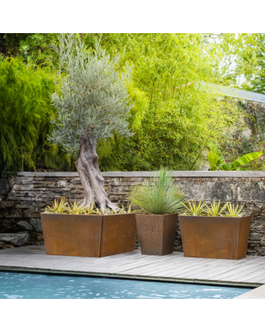 Jardinière Steel H'6 Carré Corten