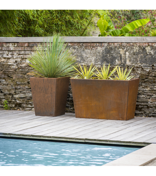 Jardinière Steel H'6 Carré Corten