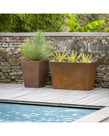 Jardinière Carré en Corten