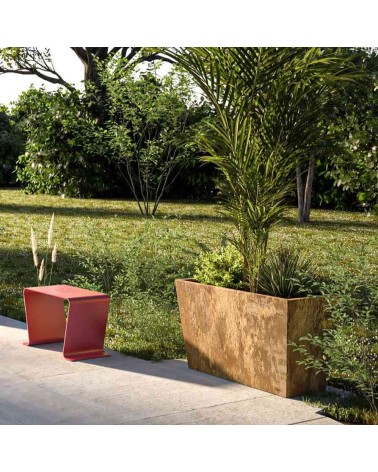 Jardinière longue en acier Corten – Design extérieur | IDfer