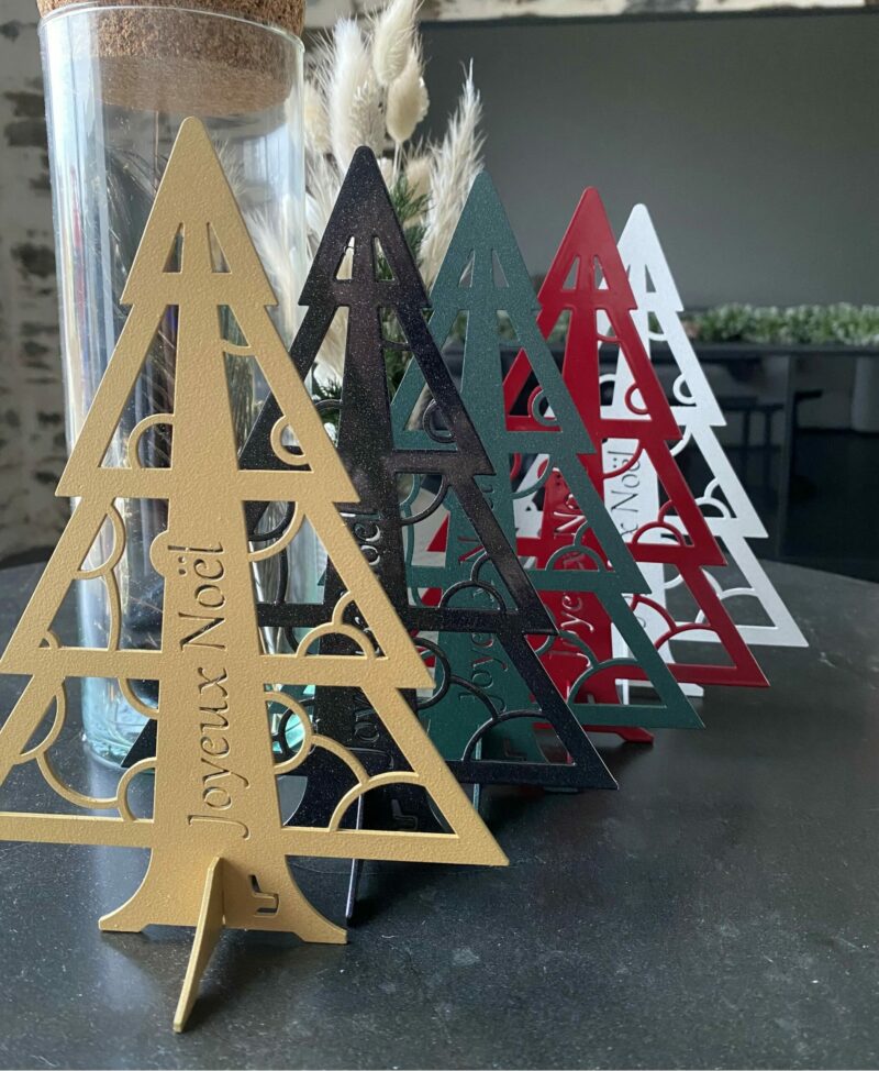 Sapin de Noël Miniature en métal pour décoration intérieur Sapin de Noël Miniature en métal pour décoration intérieur