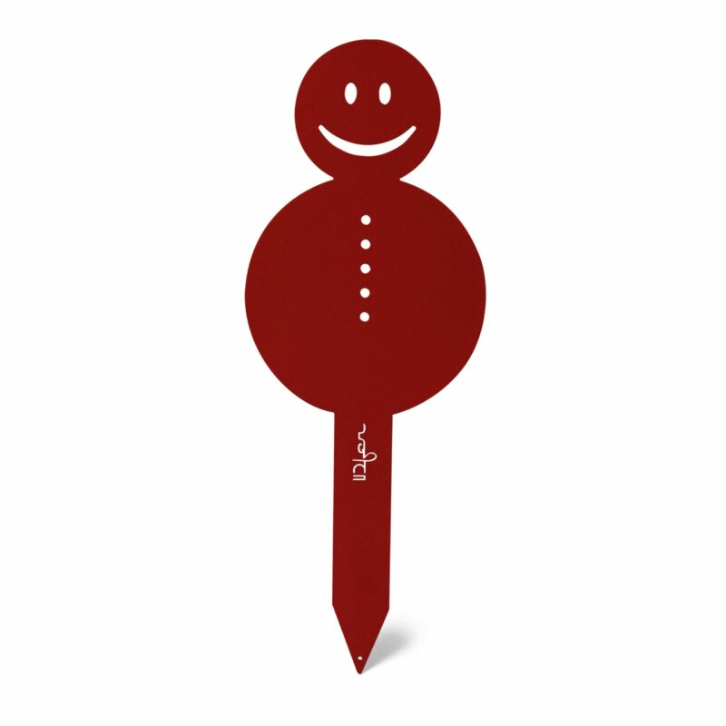 Bonhomme de neige de Noël rouge brillant