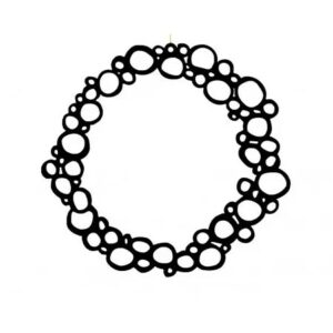 Couronne de Noël noir mica en métal Couronne de Noël noir mica en métal
