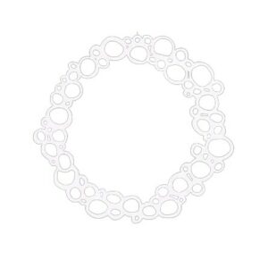 Couronne de Noël blanc satiné déco murale Couronne de Noël blanc satiné déco murale