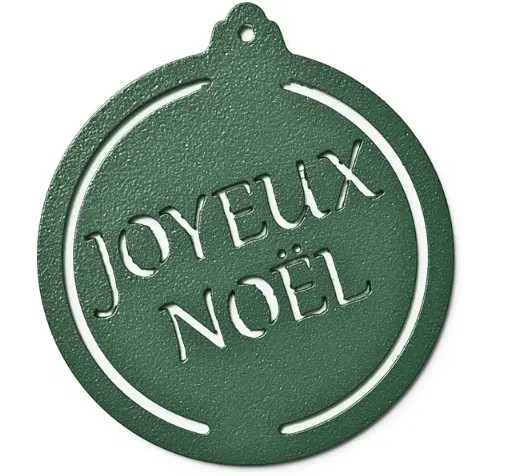 Boules de Noël en métal joyeux noël vert sapin Boules de Noël en métal joyeux noël vert sapin