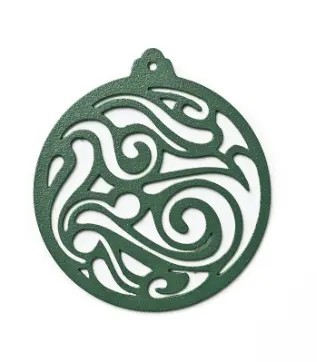Boules de Noël en métal design vert sapin Boules de Noël en métal design vert sapin