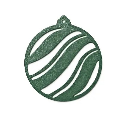 Boules de Noël en métal vague vert sapin Boules de Noël en métal vague vert sapin