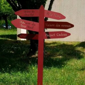 Panneau directionnel de Noël décoration Panneau directionnel de Noël décoration