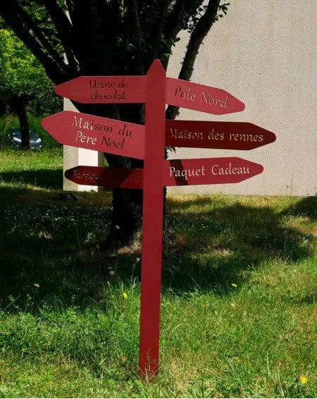 Panneau directionnel de Noël décoration Panneau directionnel de Noël décoration