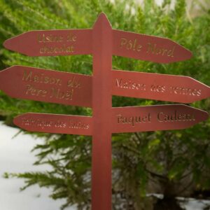 Panneau directionnel de Noël Panneau directionnel de Noël