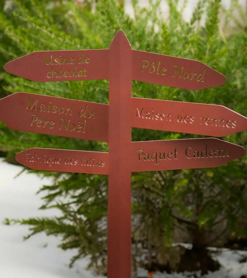 Panneau directionnel de Noël Panneau directionnel de Noël