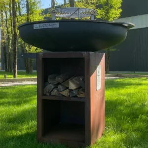 brasero meuble corten-1 Brasero rond 65cm sur meuble