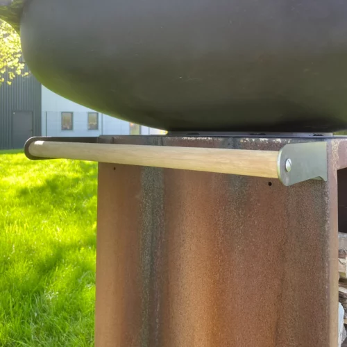 poignee brasero corten Poignée brasero en bois