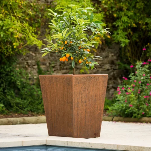 Jardinière Carré en Corten